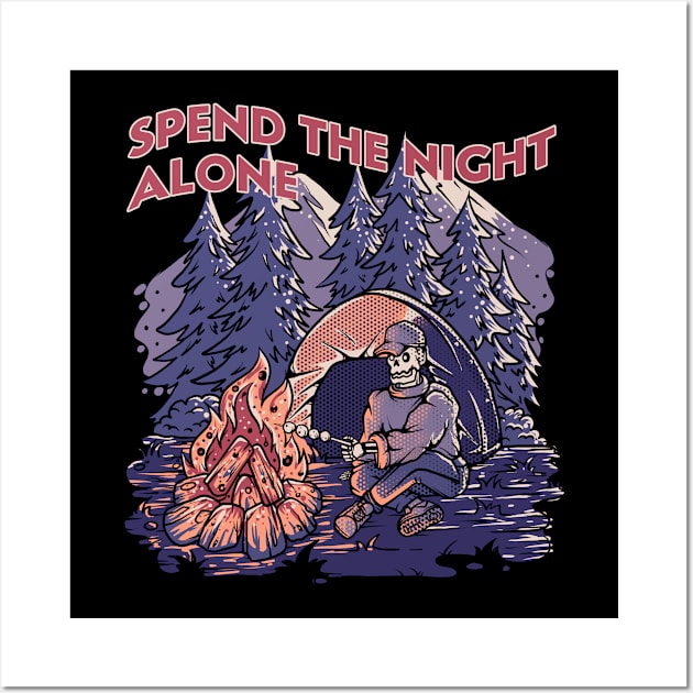 SPEND THE NIGHT ALONE Wall Art by Feen Illustration Studio